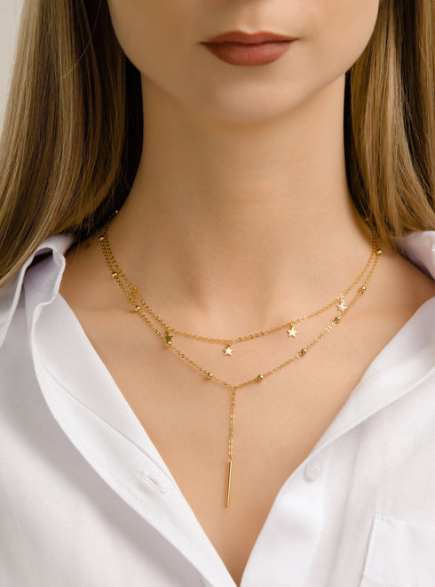 Colier din argint Thalia (Silver/Gold)